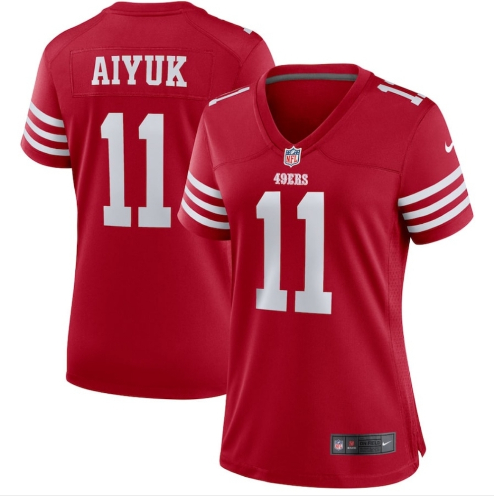 Women's San Francisco 49ers Brandon Aiyuk Nike Scarlet Player Jersey